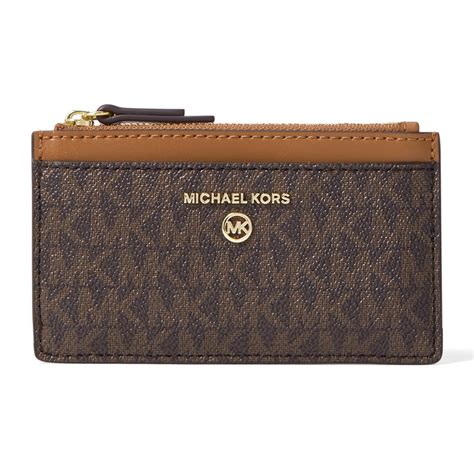 michael michael kors women's small card case|Michael Kors leather card case.